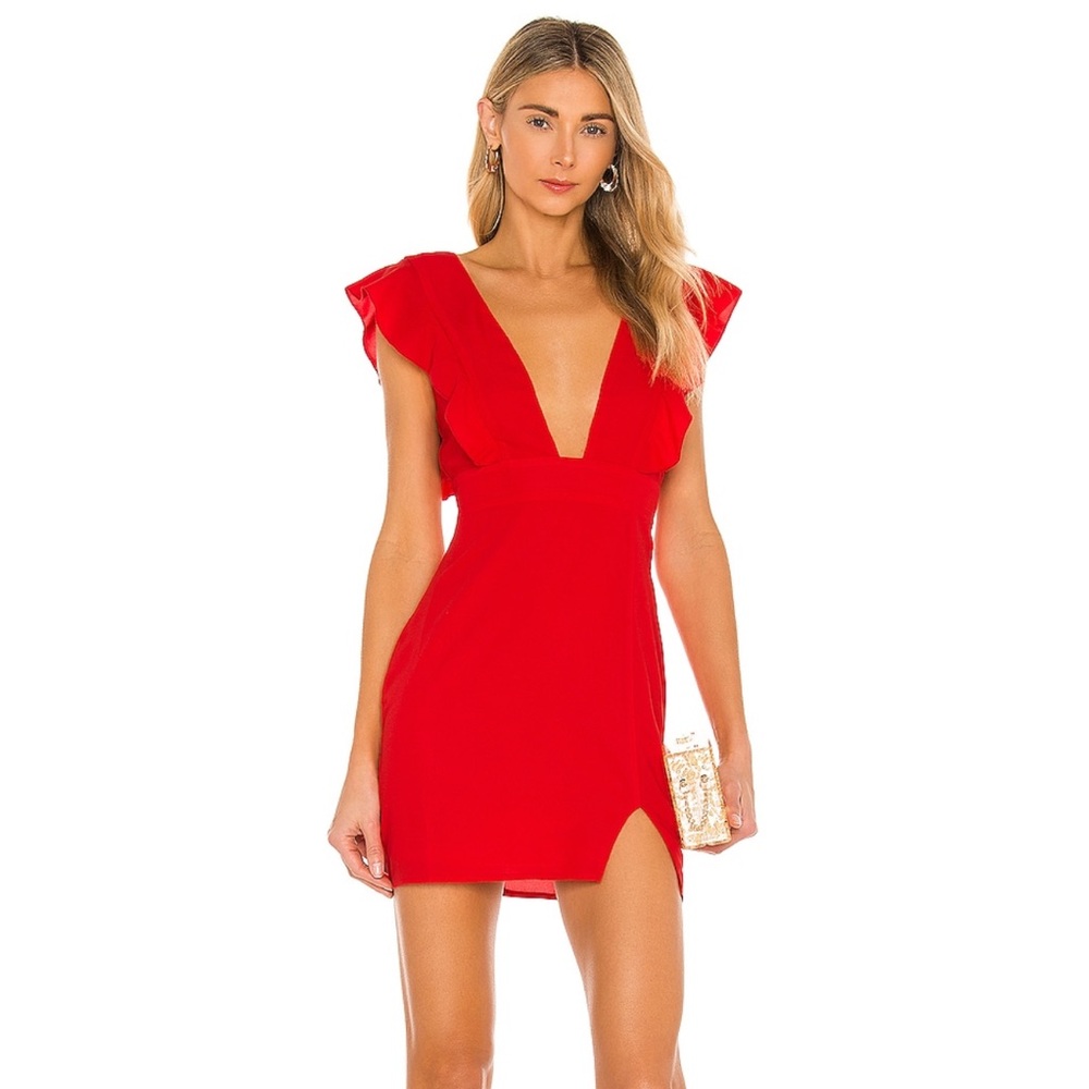 Superdown Harlow Mini Dress in Red- Size: Medium